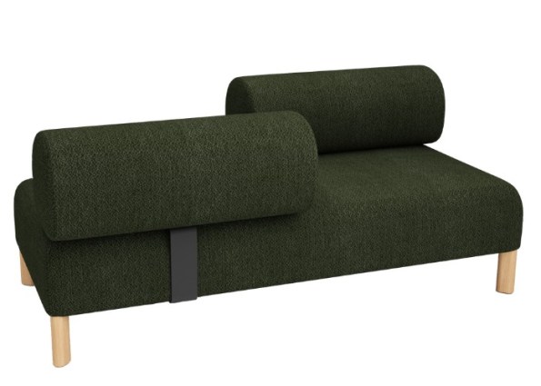 PEBBLE TWO SEAT-2 OPP BACKREST-GREEN
